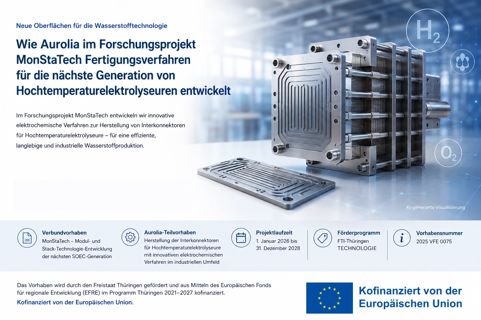 Neue Oberflächen für die Wasserstofftechnologie